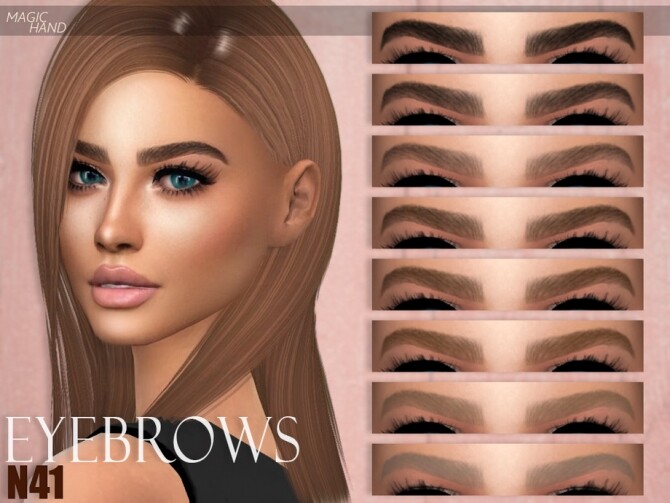 Sims 4 Eyebrows N41 by MagicHand at TSR