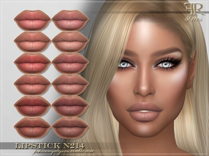 Sims 4 FRS Lipstick N214 by FashionRoyaltySims at TSR