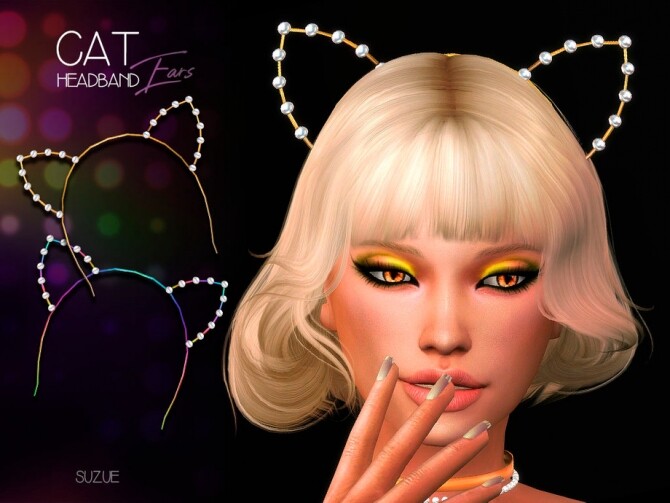 Sims 4 Cat Headband by Suzue at TSR