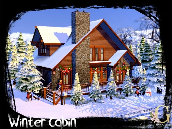 Sims 4 Winter Cabin by GenkaiHaretsu at TSR