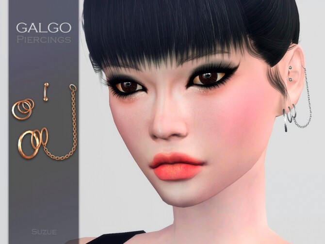 Sims 4 Galgo Piercings by Suzue at TSR