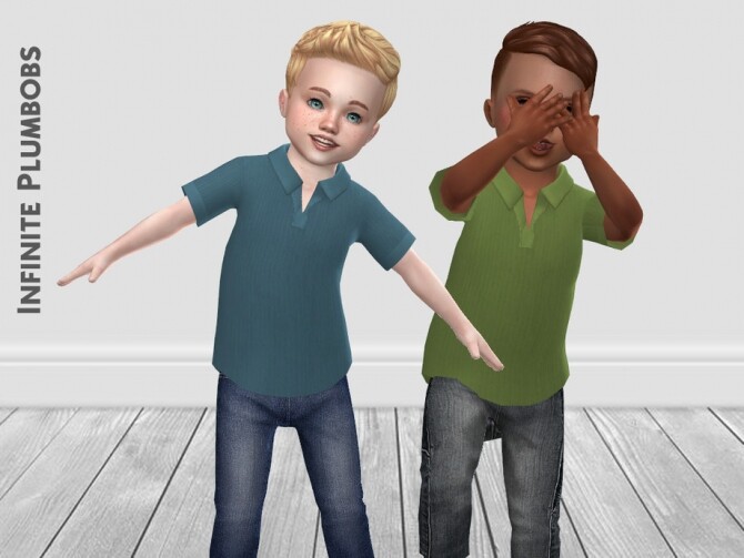 Sims 4 IP Toddler Autumnal Polo Shirt by InfinitePlumbobs at TSR