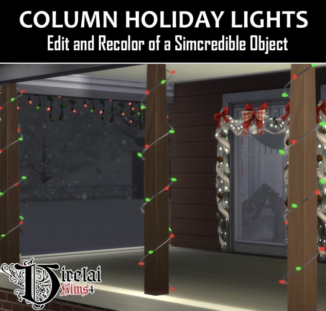 Sims 4 Column Holiday Lights at Virelai