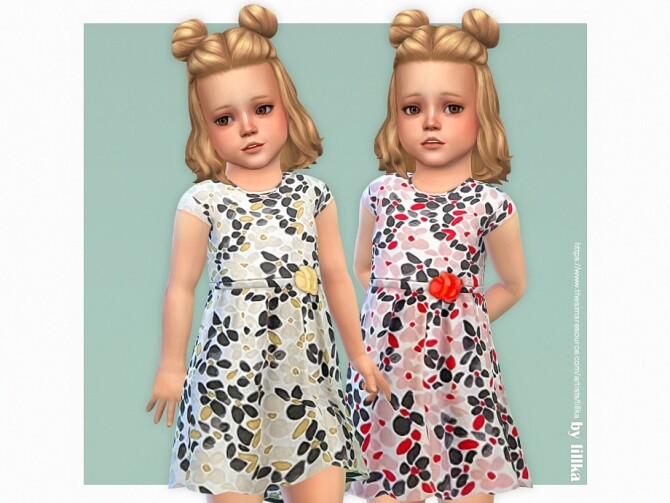 Sims 4 Nora Dress by lillka at TSR