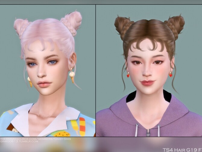 Sims 4 Female Hair G19 by Daisy Sims at TSR
