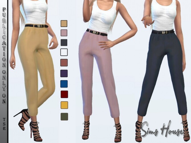 Sims 4 Womens classic pants by Sims House at TSR