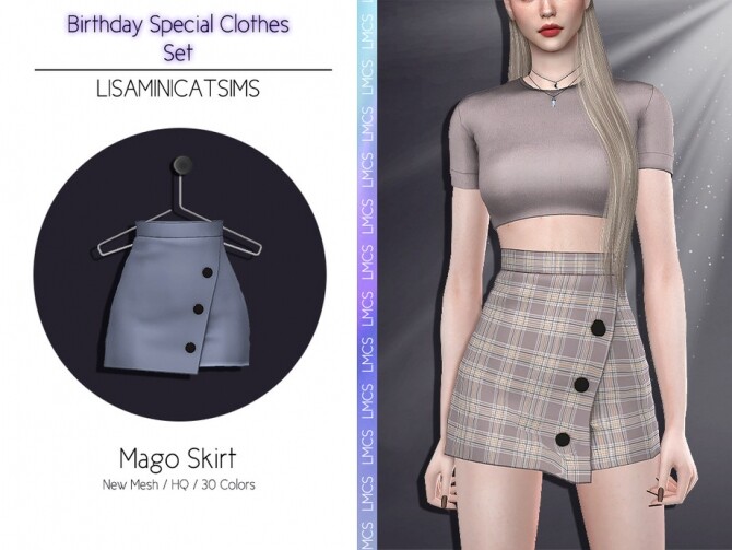 Sims 4 LMCS Mago Skirt by Lisaminicatsims at TSR