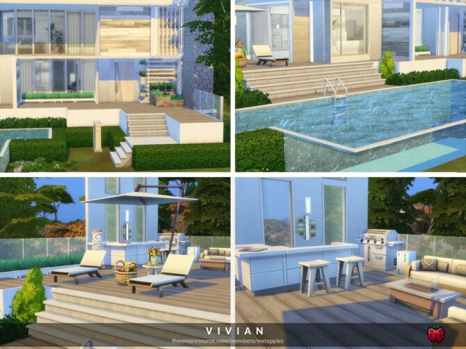 Sims 4 Vivian House no cc by melapples at TSR