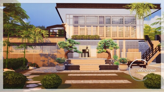 Sims 4 Japanese Luxury House at Cross Design