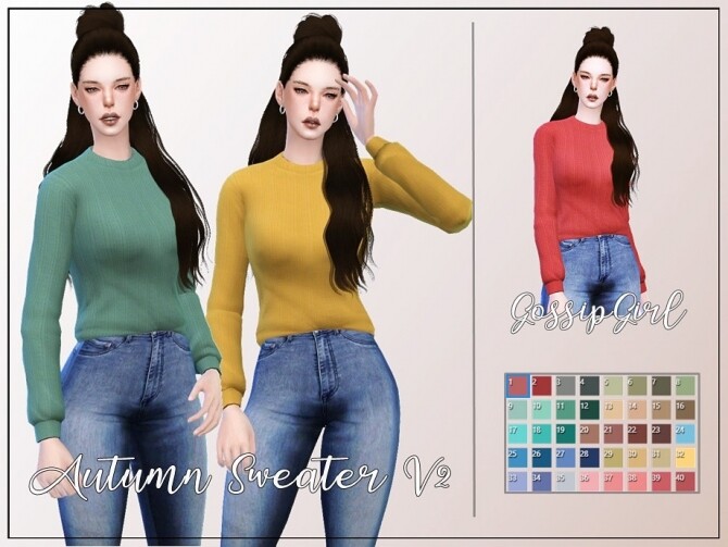 Sims 4 Autumn Sweater v2 by GossipGirl S4 at TSR