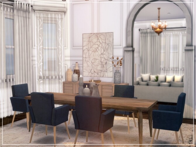 Sims 4 Paris chic dining room by Summerr Plays at TSR