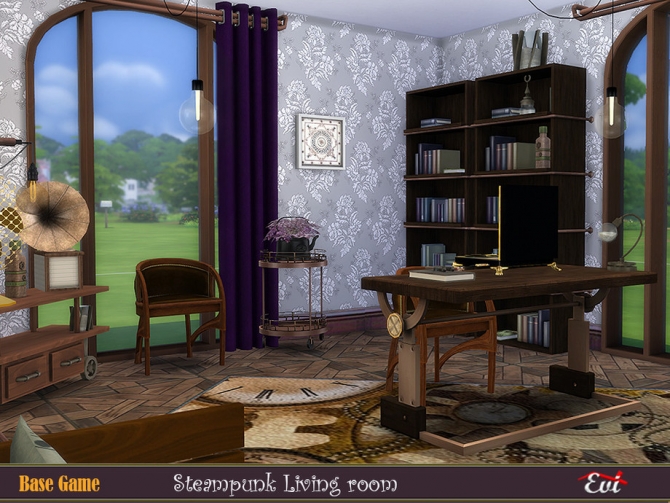 Steampunk Living room by evi at TSR » Sims 4 Updates