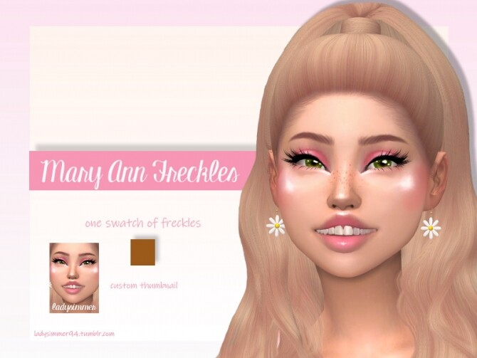 Sims 4 Mary Ann Freckles by LadySimmer94 at TSR