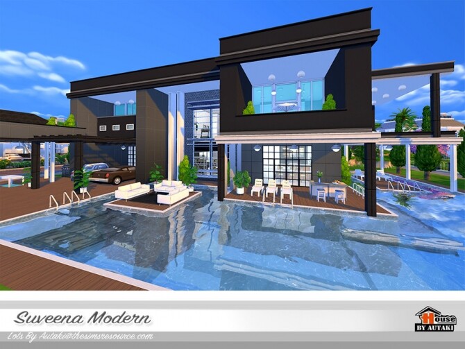 Sims 4 Suveena Modern Villa by autaki at TSR