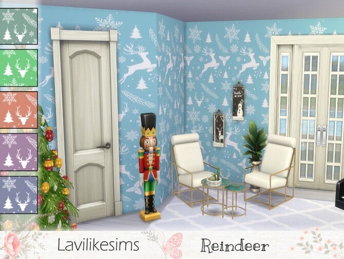 Sims 4 Reindeer wallpaper by lavilikesims at TSR