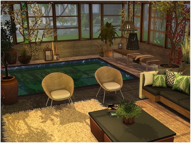 Sims 4 Tropical Livingroom by lotsbymanal at TSR