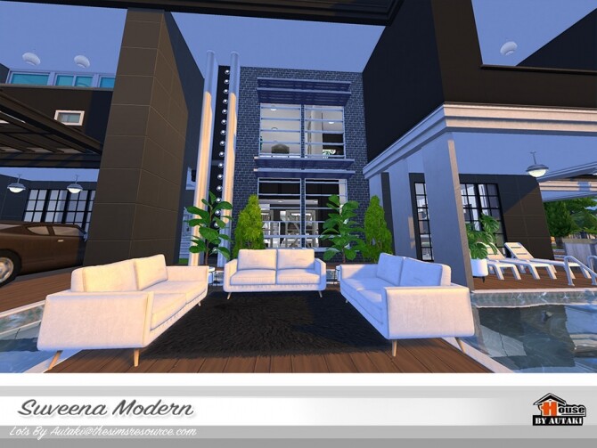 Sims 4 Suveena Modern Villa by autaki at TSR