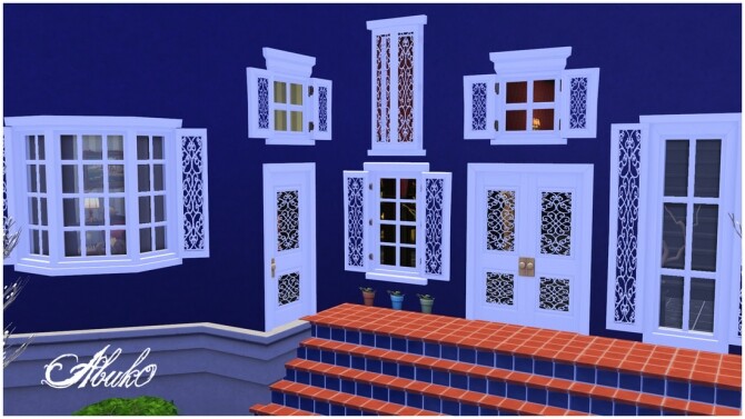 Sims 4 Bintana: 6 windows & 2 doors at Abuk0 Sims4
