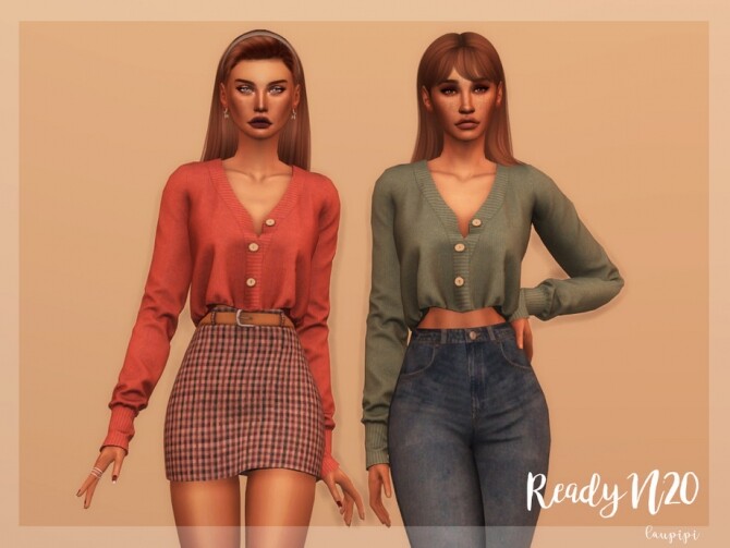 Sims 4 Cardigan Top TP366 by laupipi at TSR
