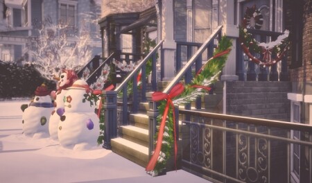 Holiday Garlands for Staircase Rail at Garden Breeze Sims 4
