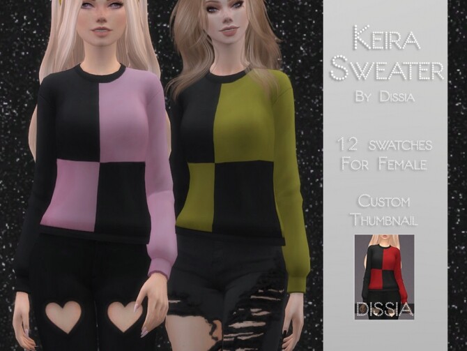 Sims 4 Keira Sweater by Dissia at TSR