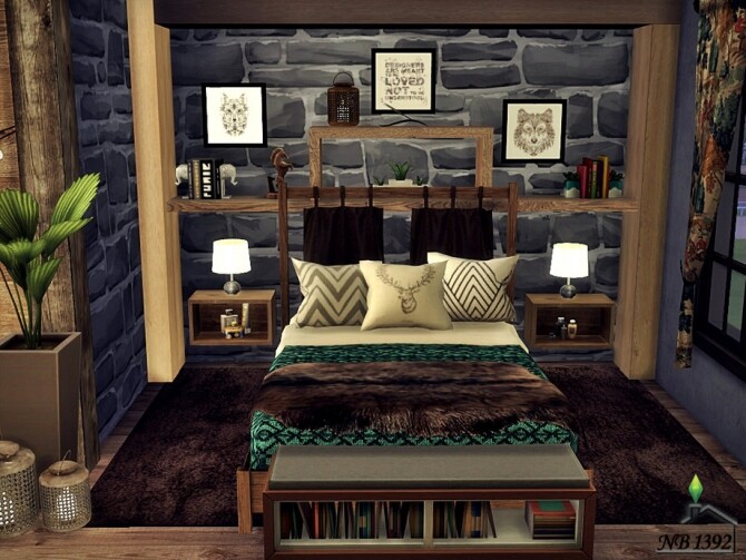 Sims 4 Autumn Bedroom by nobody1392 at TSR