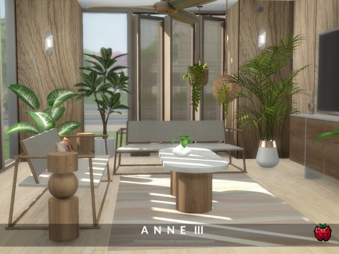 Sims 4 Anne living room by melapples at TSR