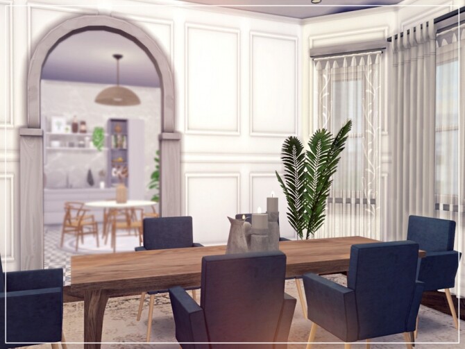 Sims 4 Paris chic dining room by Summerr Plays at TSR