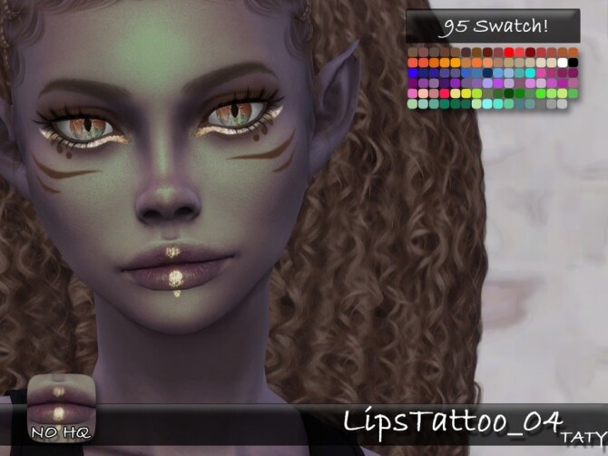 Sims 4 Lips Tattoo 04 by tatygagg at TSR