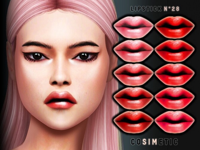Sims 4 Lipstick N28 by cosimetic at TSR