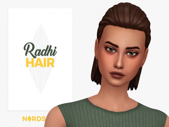 Sims 4 Radhi Hair by Nords at TSR