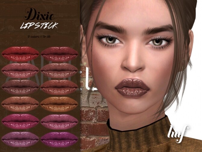 Sims 4 IMF Dixie Lipstick N.301 by IzzieMcFire at TSR