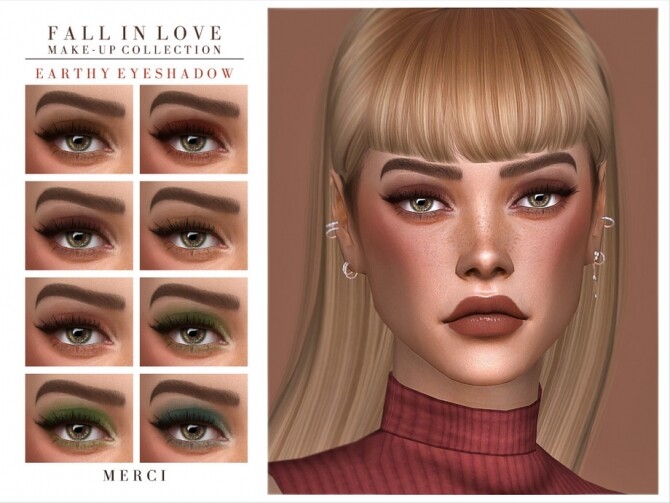 Sims 4 Earthy Eyeshadow by Merci at TSR