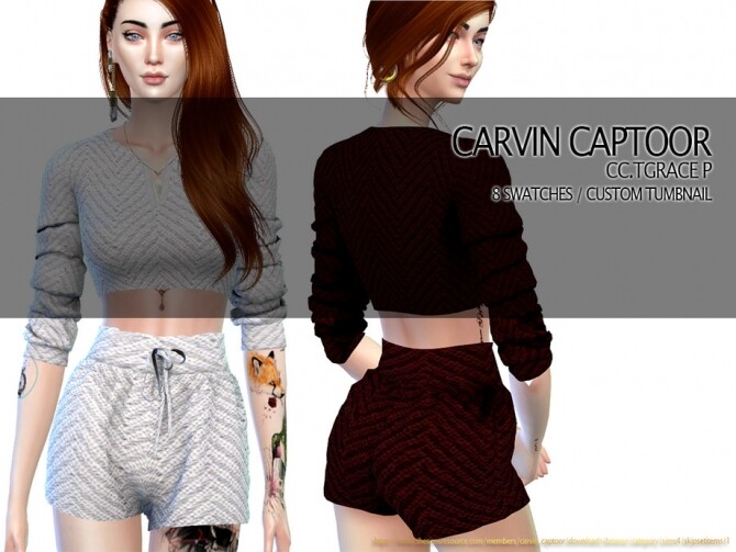 Sims 4 Tgrace P shorts by carvin captoor at TSR
