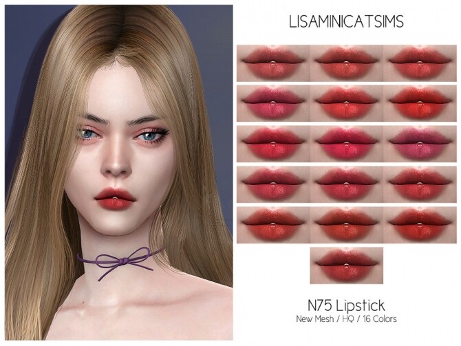 Sims 4 LMCS N75 Lipstick HQ by Lisaminicatsims at TSR