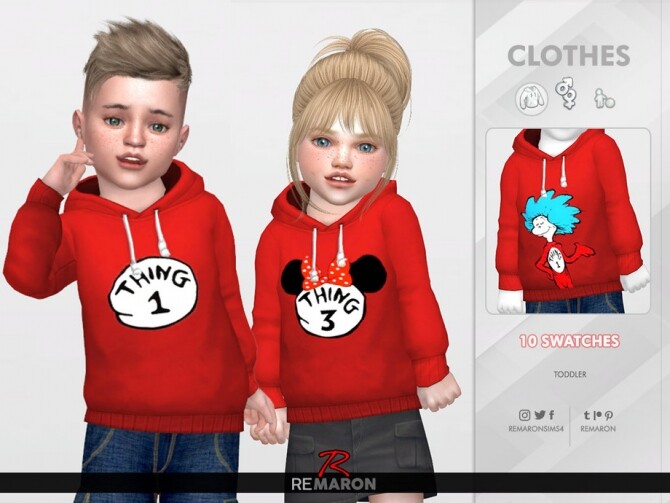 Sims 4 Thing Hoodie for Toddler 01 by remaron at TSR