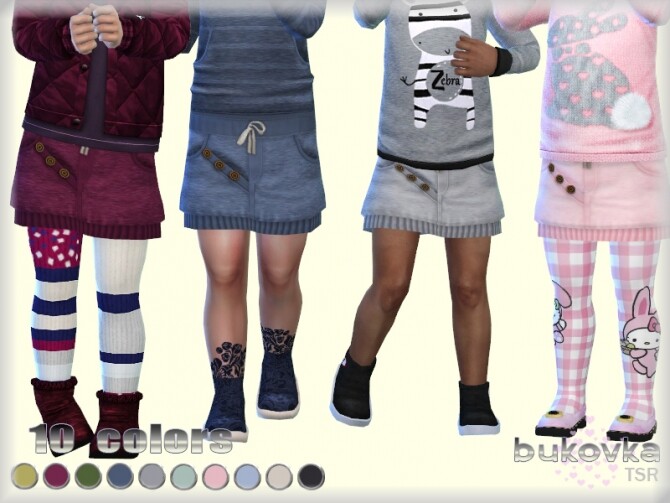 Sims 4 Skirt Toddler by bukovka at TSR