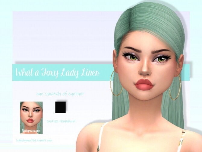 Sims 4 What A Foxy Lady Liner by LadySimmer94 at TSR
