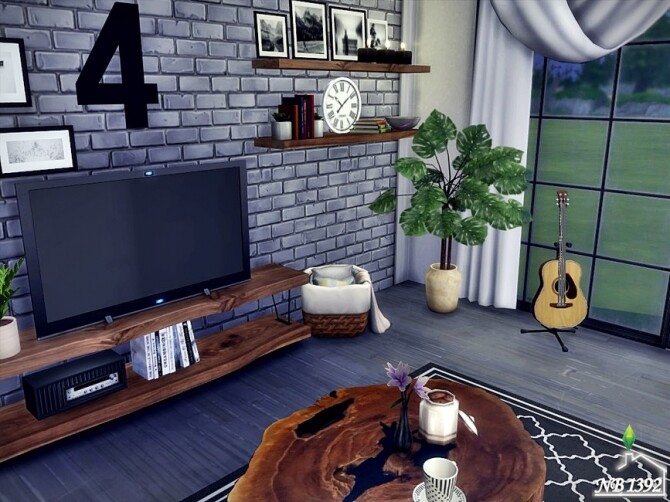 Sims 4 Living Room Aron by nobody1392 at TSR