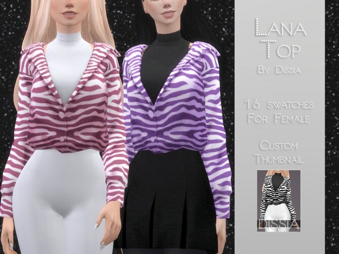 Sims 4 Lana Top by Dissia at TSR
