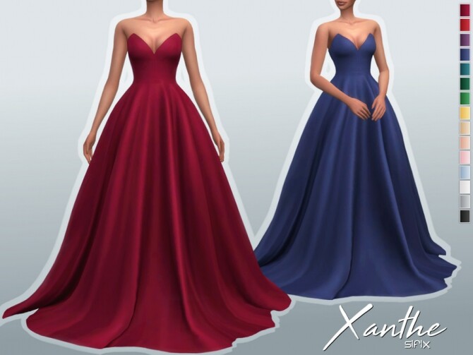 Sims 4 Xanthe Gown by Sifix at TSR
