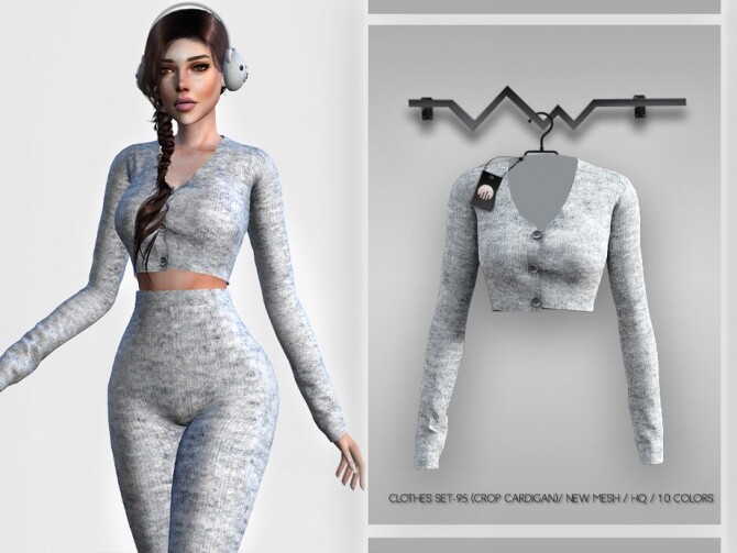 Sims 4 Clothes SET 95 CROP CARDIGAN BD357 by busra tr at TSR