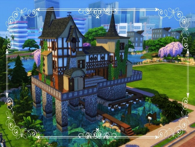 Sims 4 Headquarters house by GenkaiHaretsu at TSR
