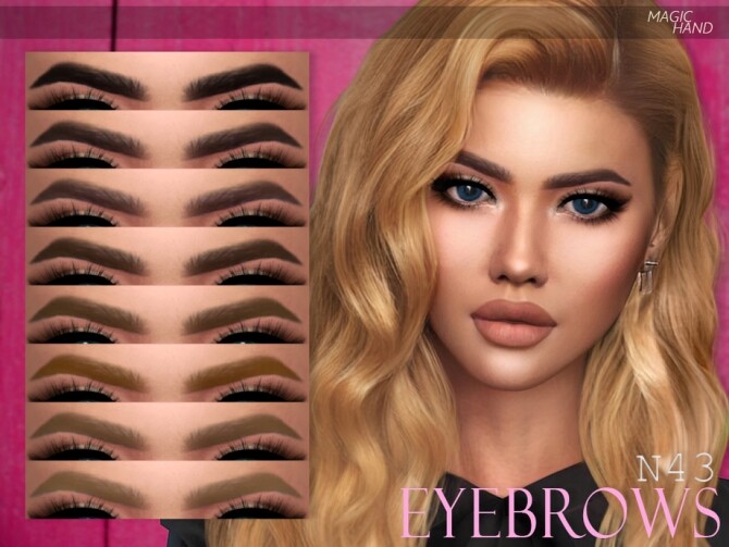 Sims 4 Eyebrows N43 by MagicHand at TSR