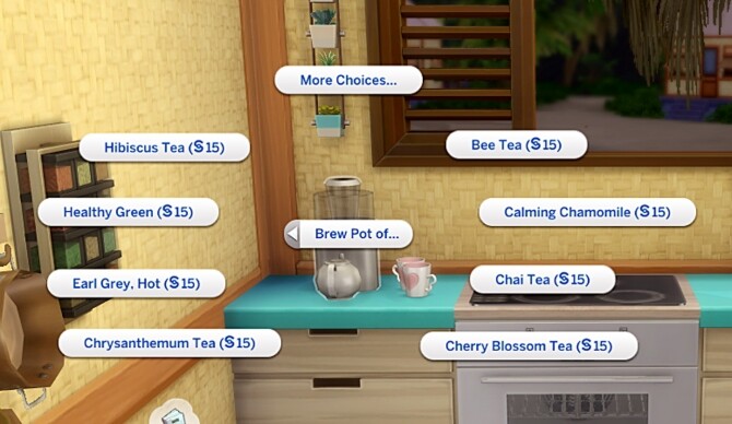 Sims 4 Custom Tea and Teacups by FlowerBunny at Mod The Sims