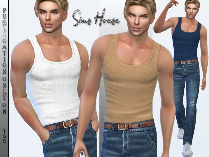 Sims 4 Tank top tucked in by Sims House at TSR
