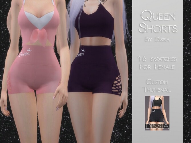 Sims 4 Queen Shorts by Dissia at TSR