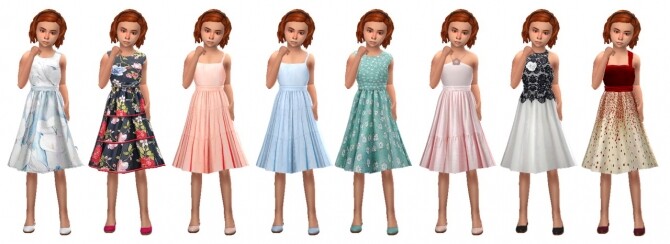 Sims 4 FP01 FLARED DRESS CF at Sims4Sue