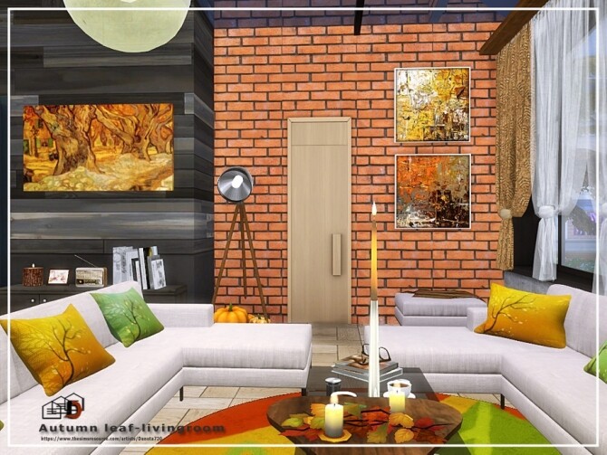 Sims 4 Autumn leaf livingroom by Danuta720 at TSR