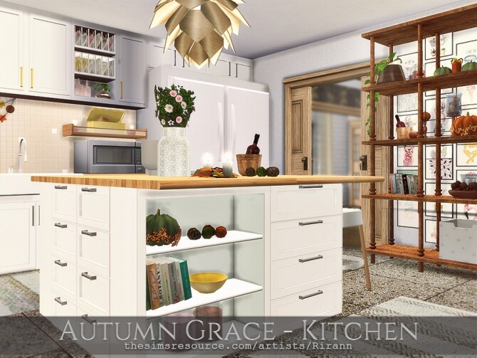 Sims 4 Autumn Grace Kitchen by Rirann at TSR